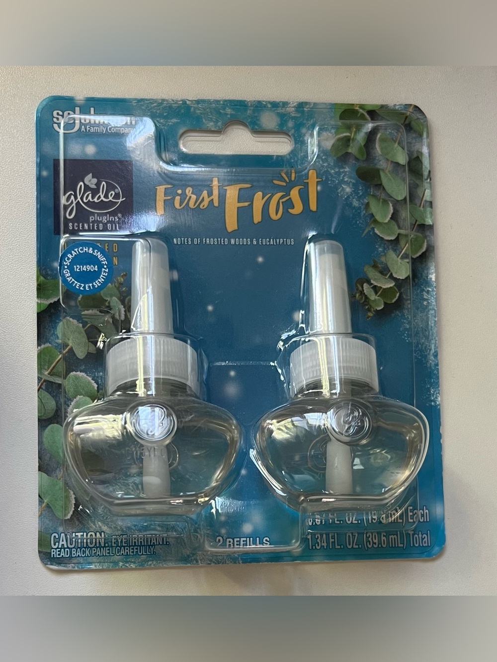 Glade PlugIns First Frost Scented Oil Refills Limited Holiday Edition Brand New!